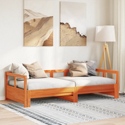 Dormeuse senza Materasso Marrone Cera 90x200 cm Legno di Pino 854954