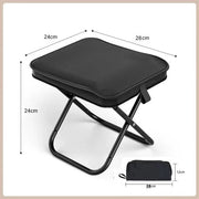 Sedia pieghevole [Nero] Sedia pieghevole trasportabile per esterno, sedia da campeggio, sgabello multifunzionale, sedia pieghevole mini-viso, piccola sedia pieghevole