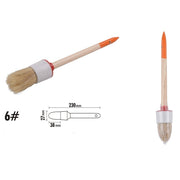 Trade Shop - Pennello Pittura Maniglia In Legno Setole Naturali A Testa Tonda 38 Mm 6" 90291 -