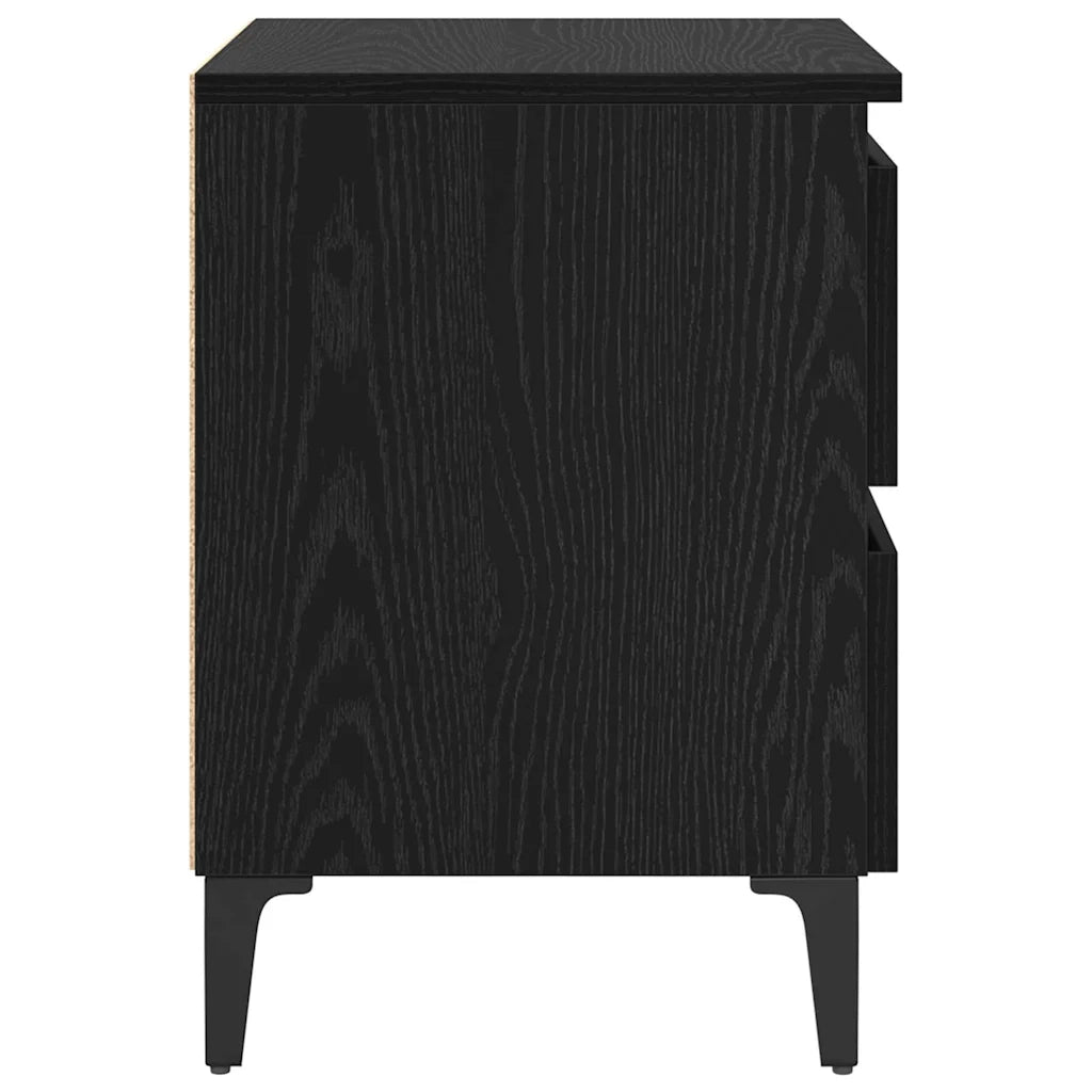 Armadio da Notte 2 pcs Rovere nero 40 x 35 x 50 cm 871923