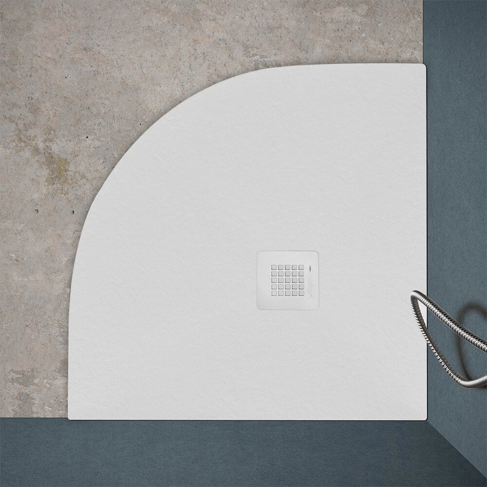 Griglia per piatto doccia bianco in acciaio inox quadrata 12,5x12,5 cm