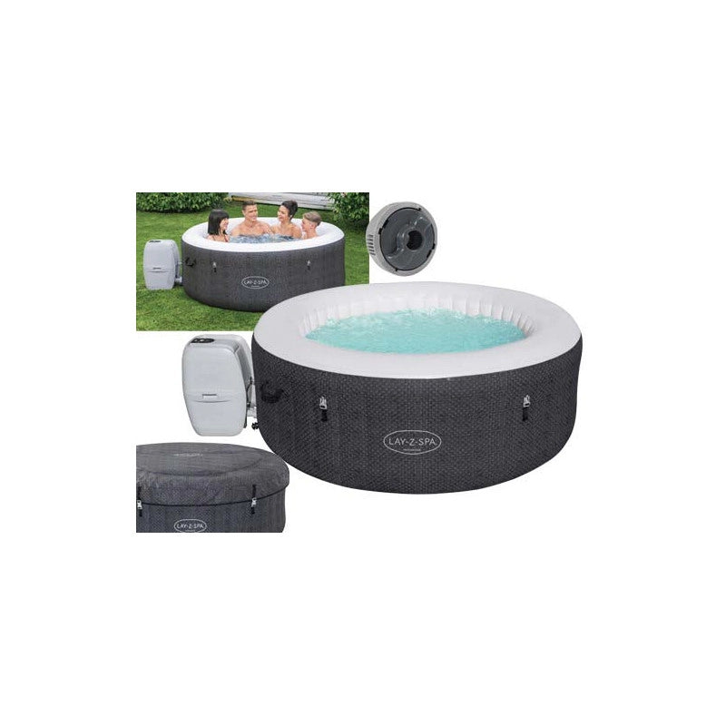 Spa gonfiabile idromassaggio 4 posti AirJet con riscaldatore 40°C e WiFi, diametro 180 cm con copertura e pompa filtro - Bestway
