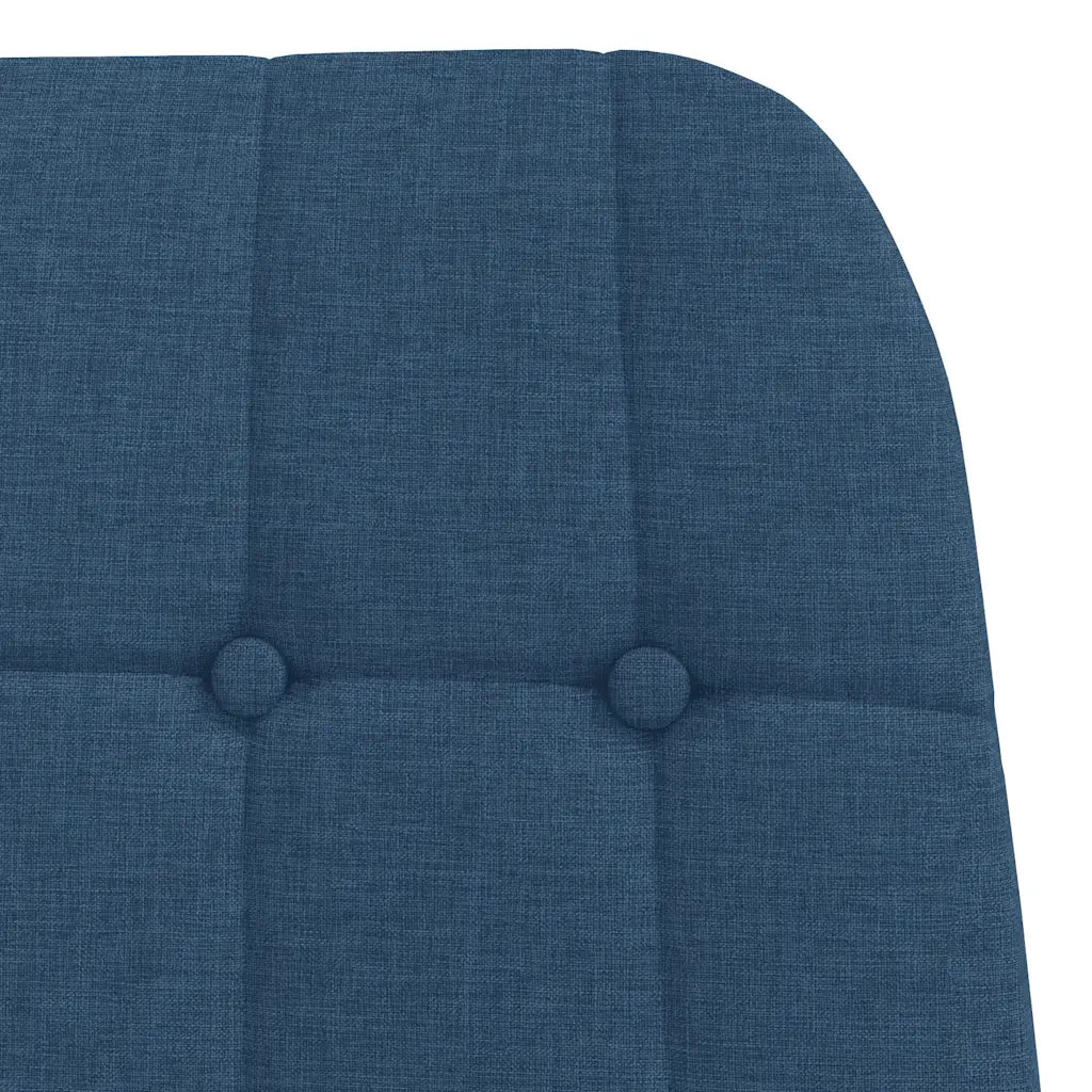 Divano Sedia-Poltrona Relax con Poggiapiedi Blu in Tessuto 211384