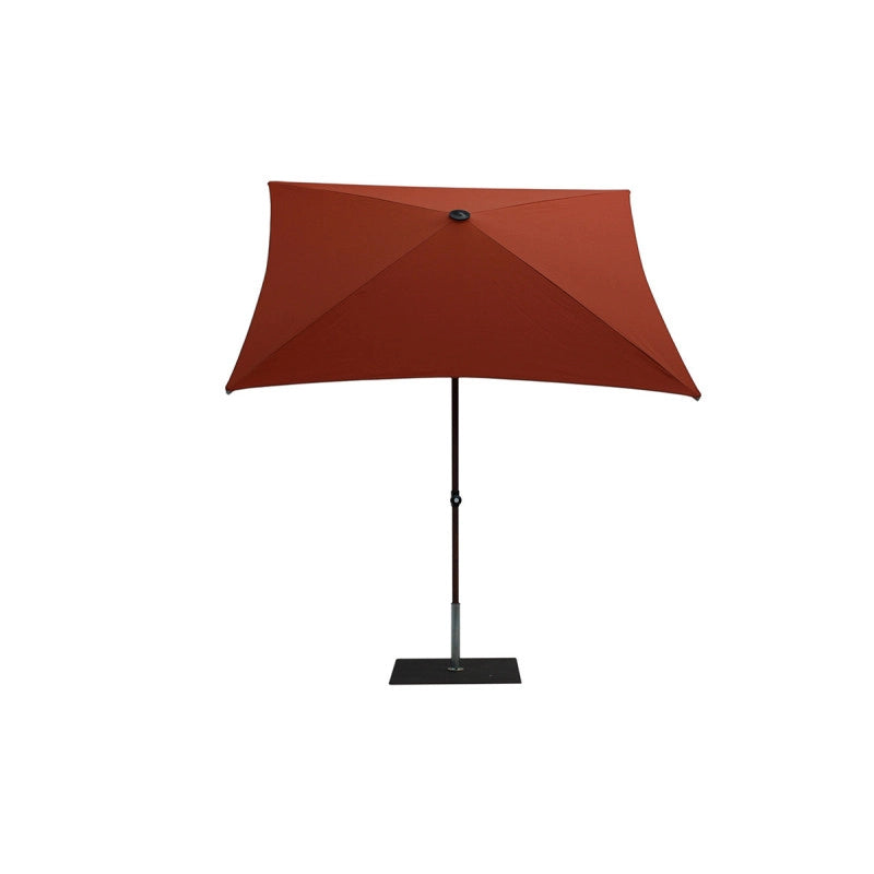Ombrellone a palo centrale Trend Wood R300x200 cm Made in Italy - TERRACOTTA