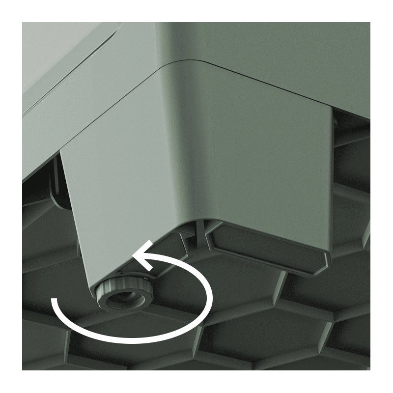 Armadio portascope da esterno in resina 80x44x182 cm - Impermeabile IPX3 Resistente UV - 8 ripiani - Grigio/Verde riciclato - Planet Outdoor Multispace - Keter