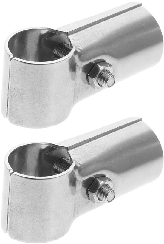 Connettori T a 90 gradi in acciaio inossidabile - 2 pezzi - 25 mm - Duratura e resistenza agli urti - Per connessioni tubolari