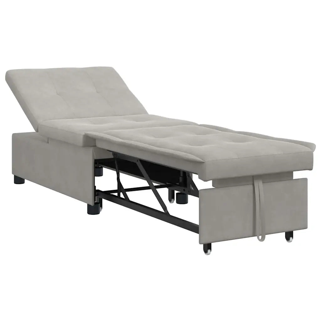 Divano Letto Estraibile-Sofa Letto-Daybed Grigio chiaro 194 x 67 x 82 cm