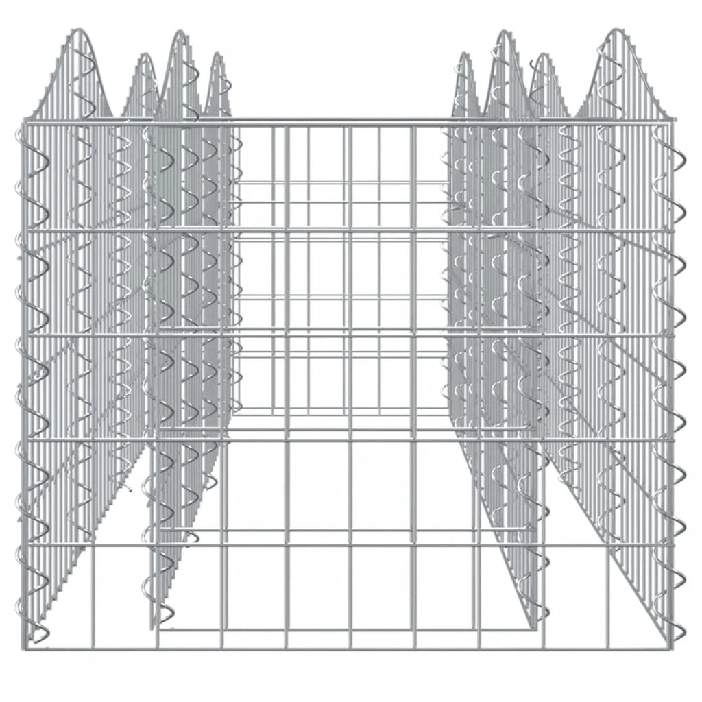 Gabbione rialzato ad arco 200 x 50 x 50 cm ferro zincato argento 02_0039933