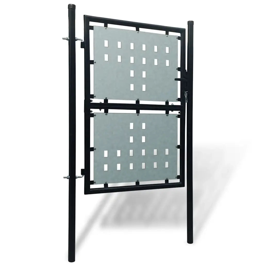 Cancello per Recinzione a una Porta Nero 100x200 cm 141689