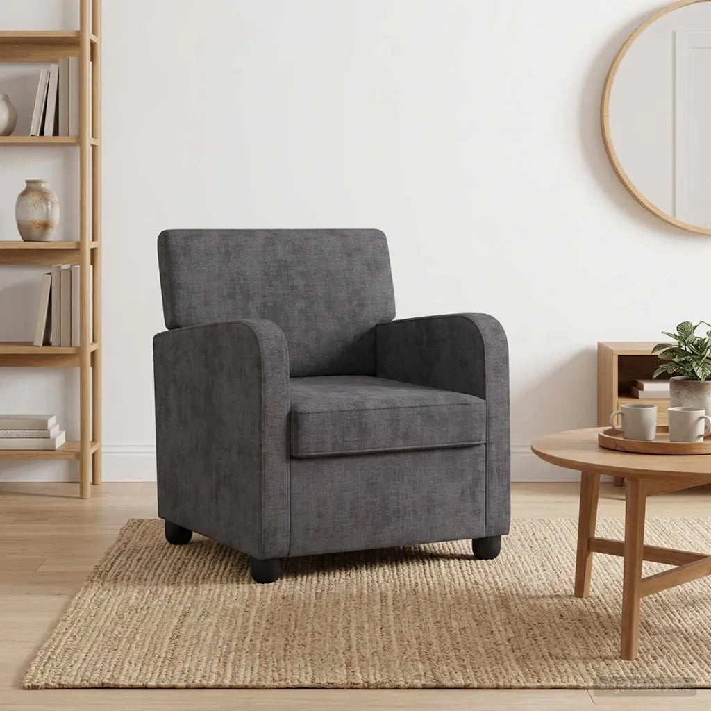 Poltrona Grigio Scuro Chenille 42043444