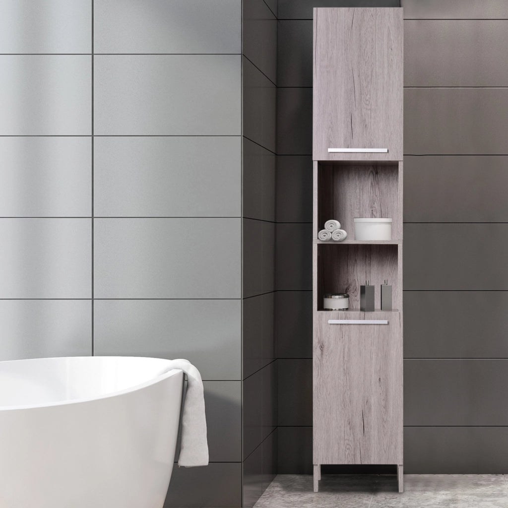Colonna Bagno Rov. Imit. 2 Ante + 2 Nicchie ¨C zephmum ¨C Grigio 30x32x172 cm