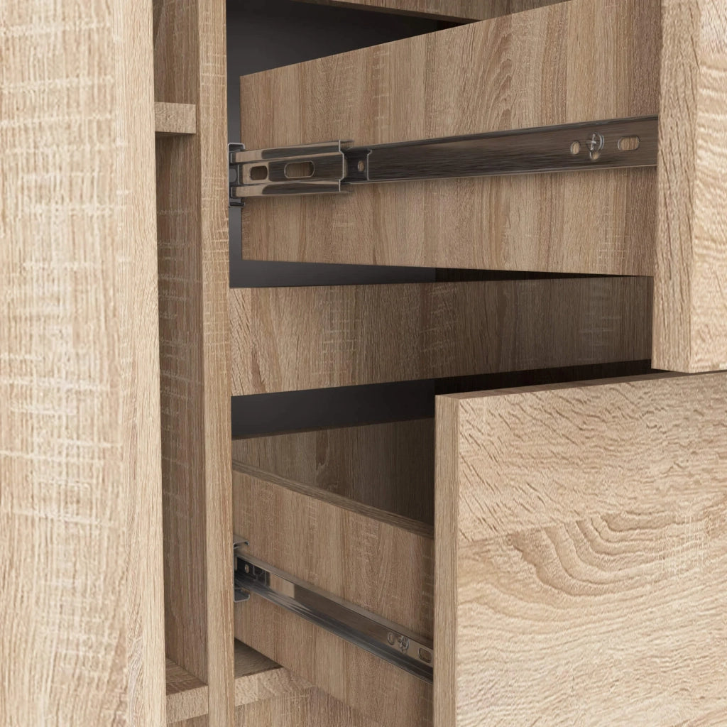 Cassettiera AKORD K100 Quercia Sonoma 101 cm 2 ante 3 cassetti 101x35x76 cm