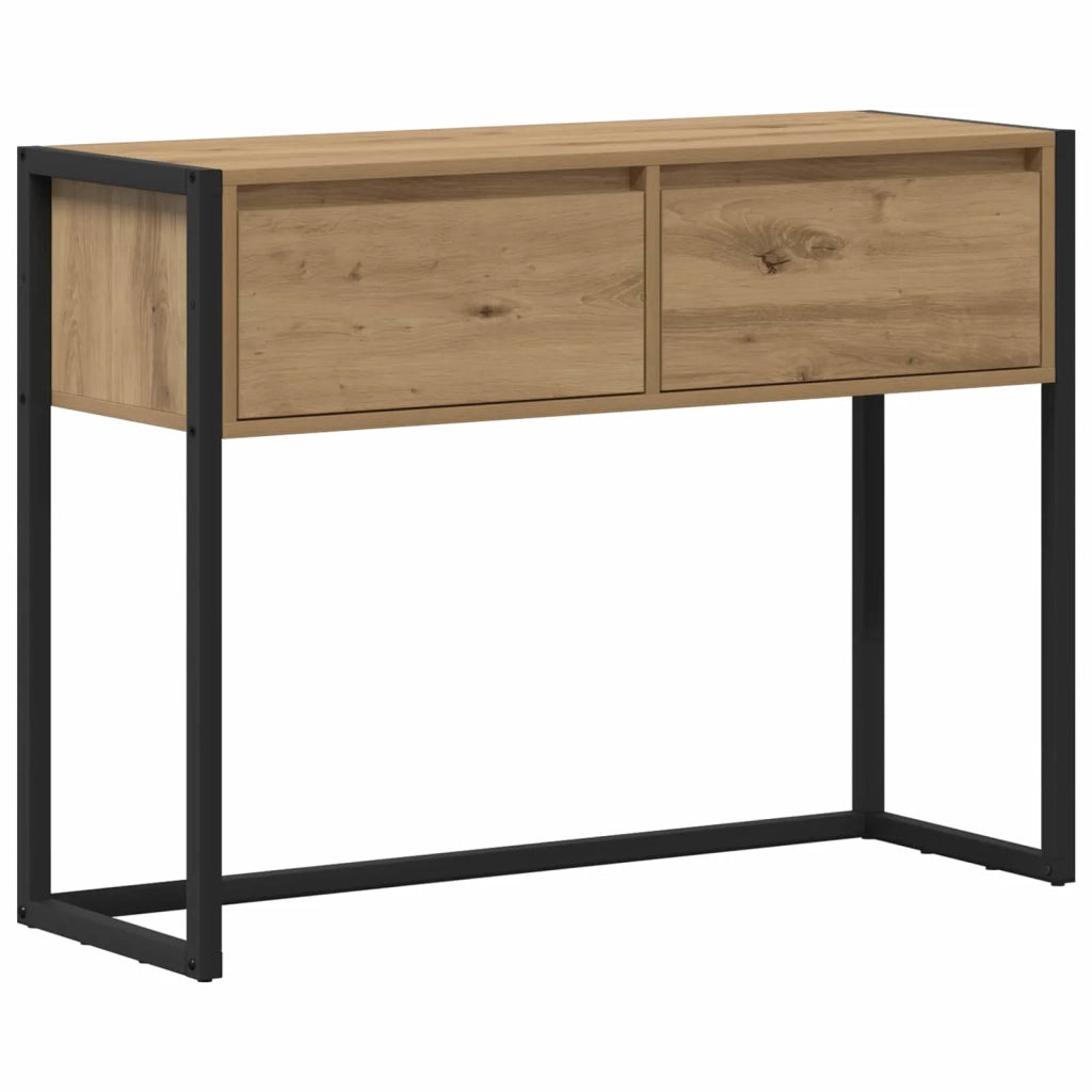 Tavolino Rovere Artigianale 100 x 36 x 75 cm Legno multistrato