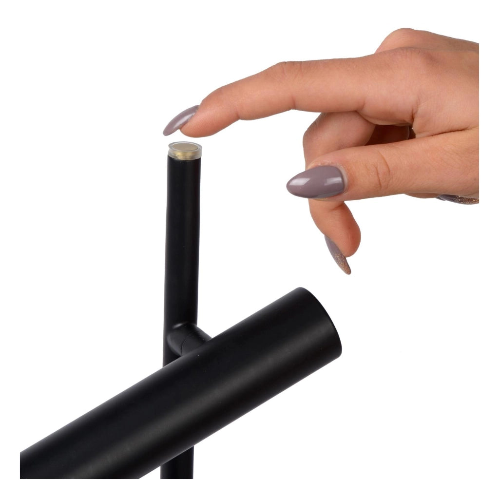 Lampada da terra LED 2 faretti nera PHILON Lucide