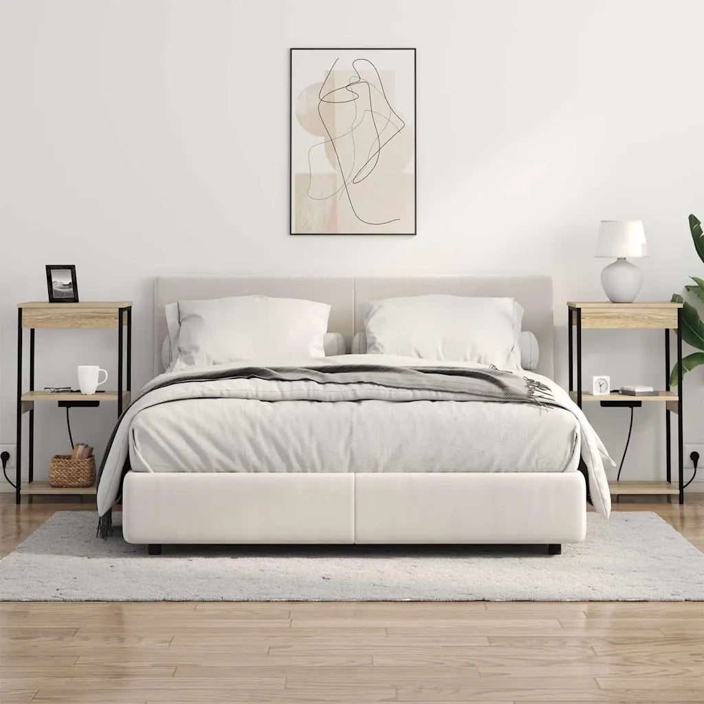 Comodino | Armadio da Notte | Mobiletto da notte con lo scaffale Rovere Sonoma 41 x 31 x 76 cm