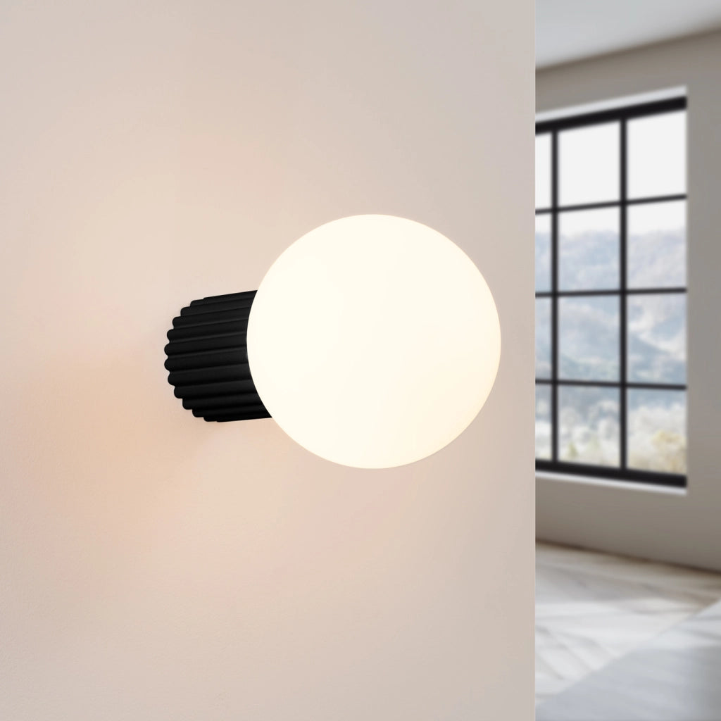 Lampada da parete HALO nera IP44
