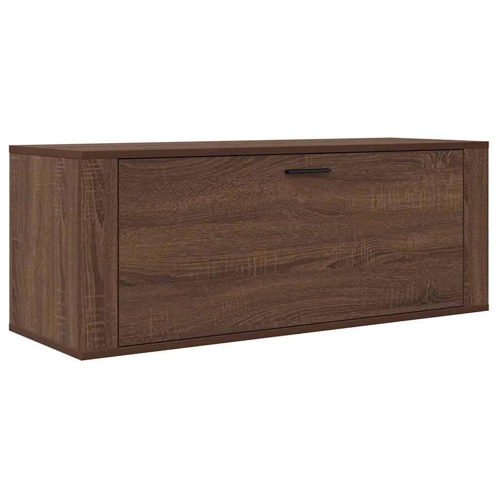 Scarpiera a Muro Rovere Marrone100x35x38cm in Legno Multistrato 821027