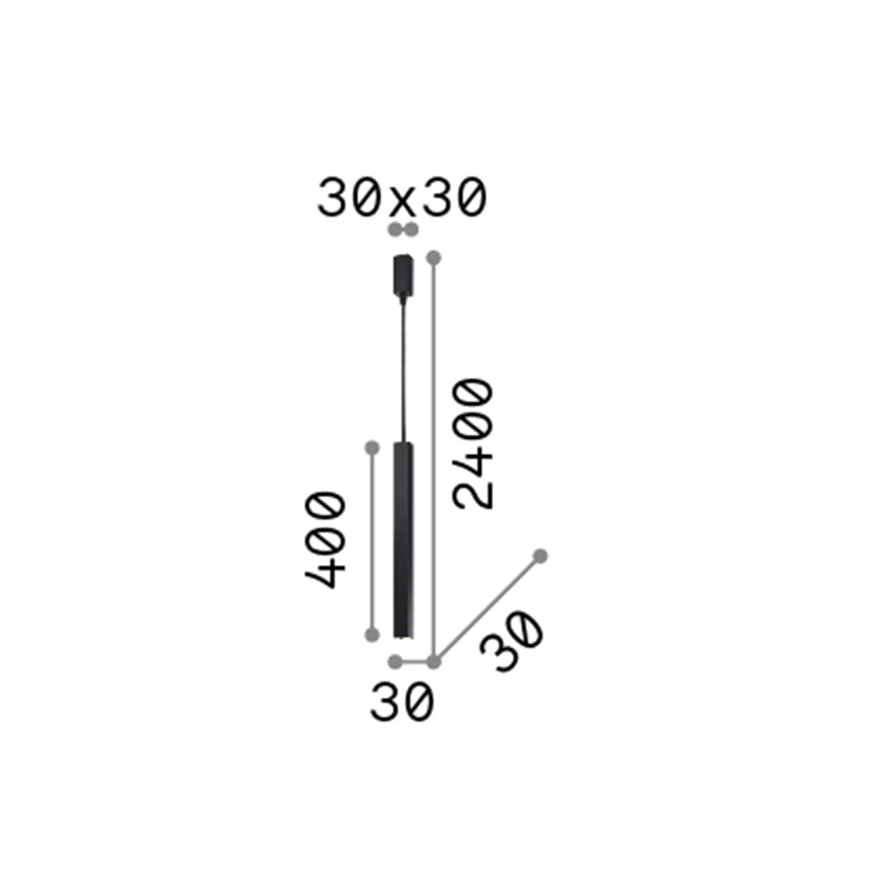 Sospensione Square Moderna Ultrathin Metallo Cromo Led 11,5W 3000K D40