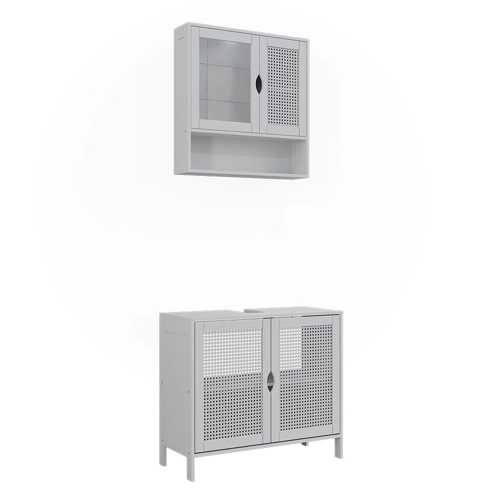 Vicco Set di mobili da bagno Bianco 2 parti