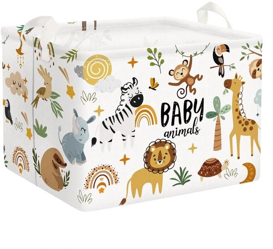 Cassa di Stoccaggio Animale per Bambini con Maniglia, Cassetto Opportuno per Ragazzi e Ragazze, 40 * 30 * 30 cm