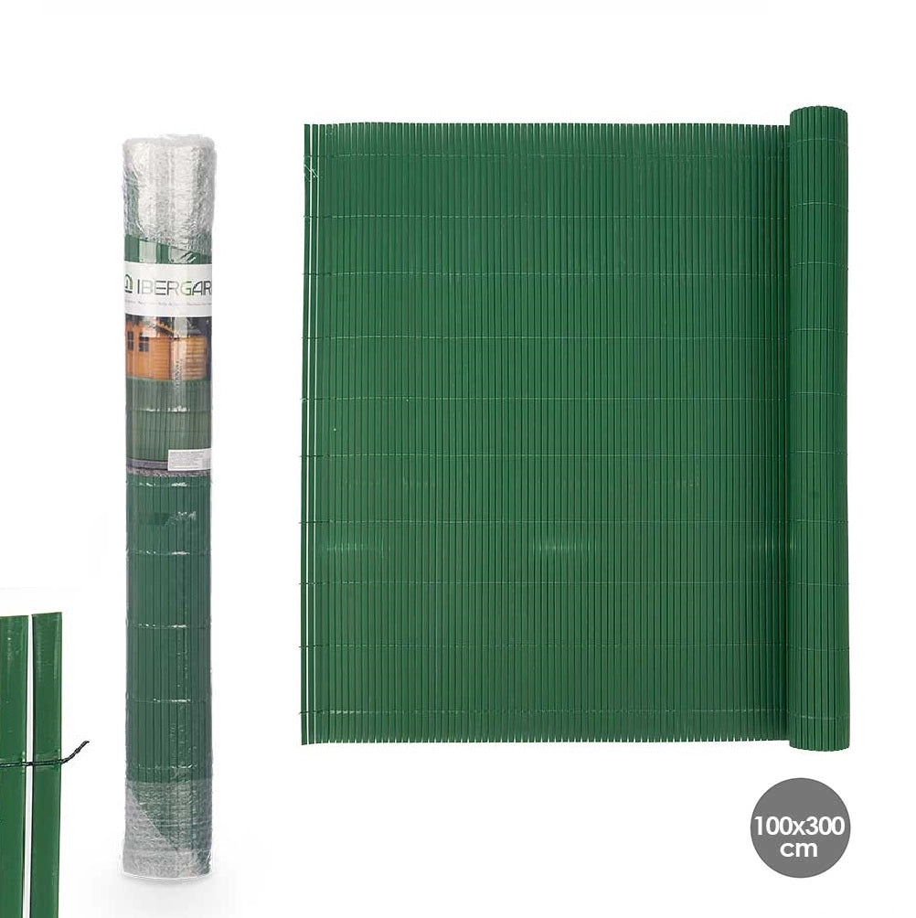 Rotolo Cannuccia Recinzione Frangivista in PVC Verde H 100 x 300 cm