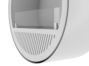 Camino a Bioetanolo da Parete Ø72,4x30 cm Incyrcle Slim Wall Bianco