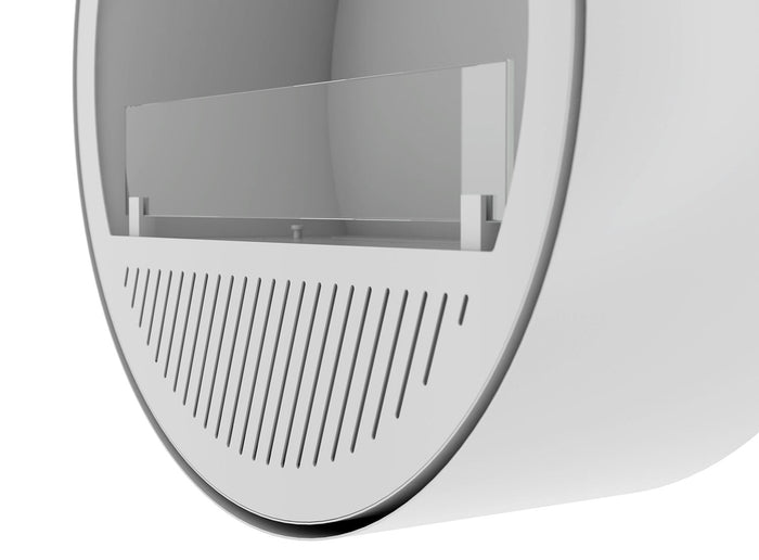 Camino a Bioetanolo da Parete Ø72,4x30 cm Incyrcle Slim Wall Bianco