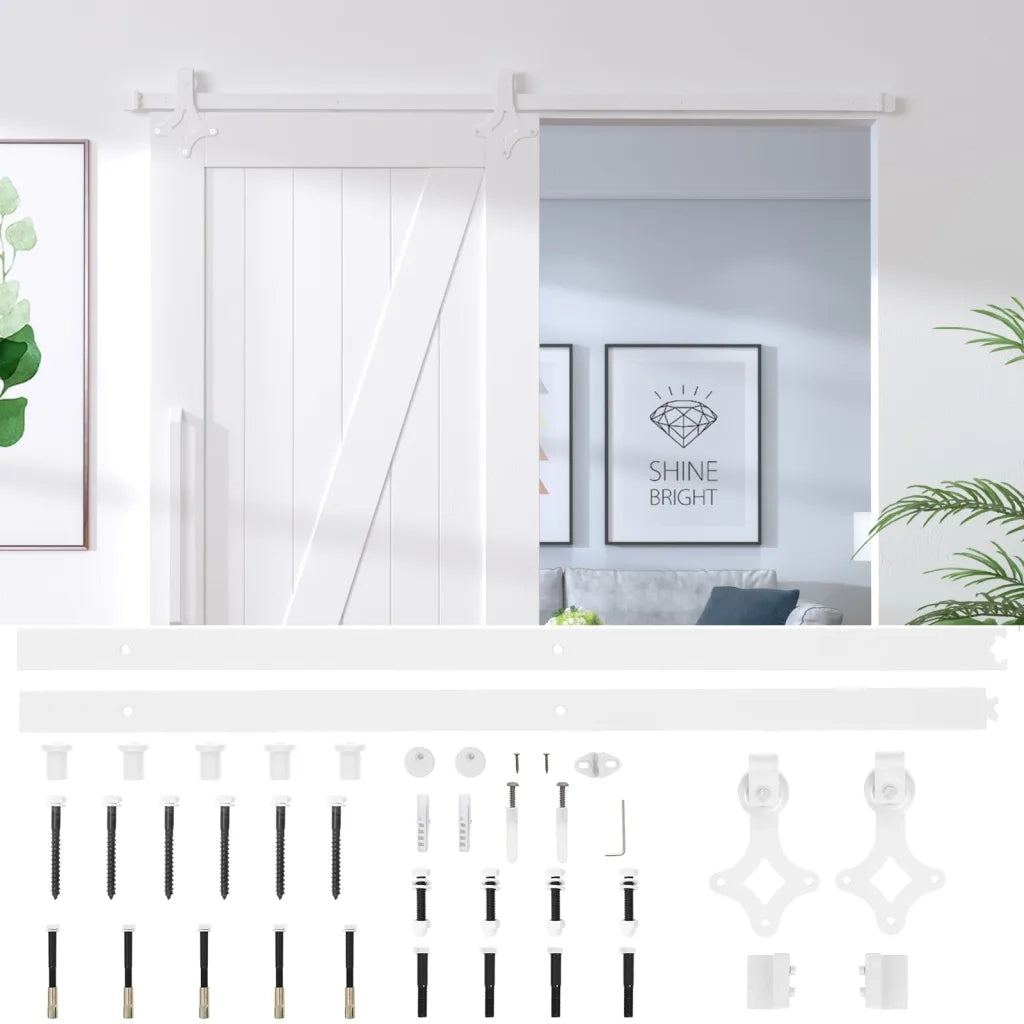 Kit Accessori per Porta Scorrevole 183 cm in Acciaio Bianco CFW8149663