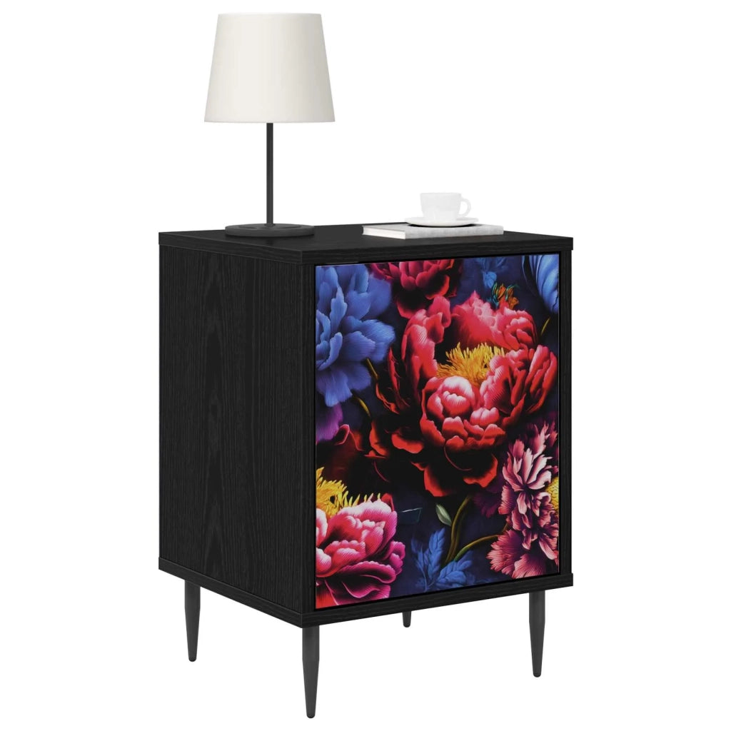 Armadio da Notte KIEL 2 pz Rovere Nero 36 x 33 x 51 cm 8007258