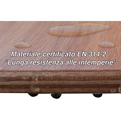 Pedana piatto doccia 50 x 50 cm legno marino quadrata antiscivolo Castel merlino