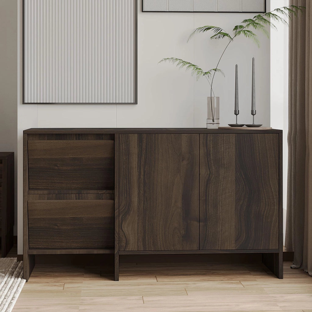 Credenza in legno "Laris 130" - 130 x 44 x 82 cm - Marrone