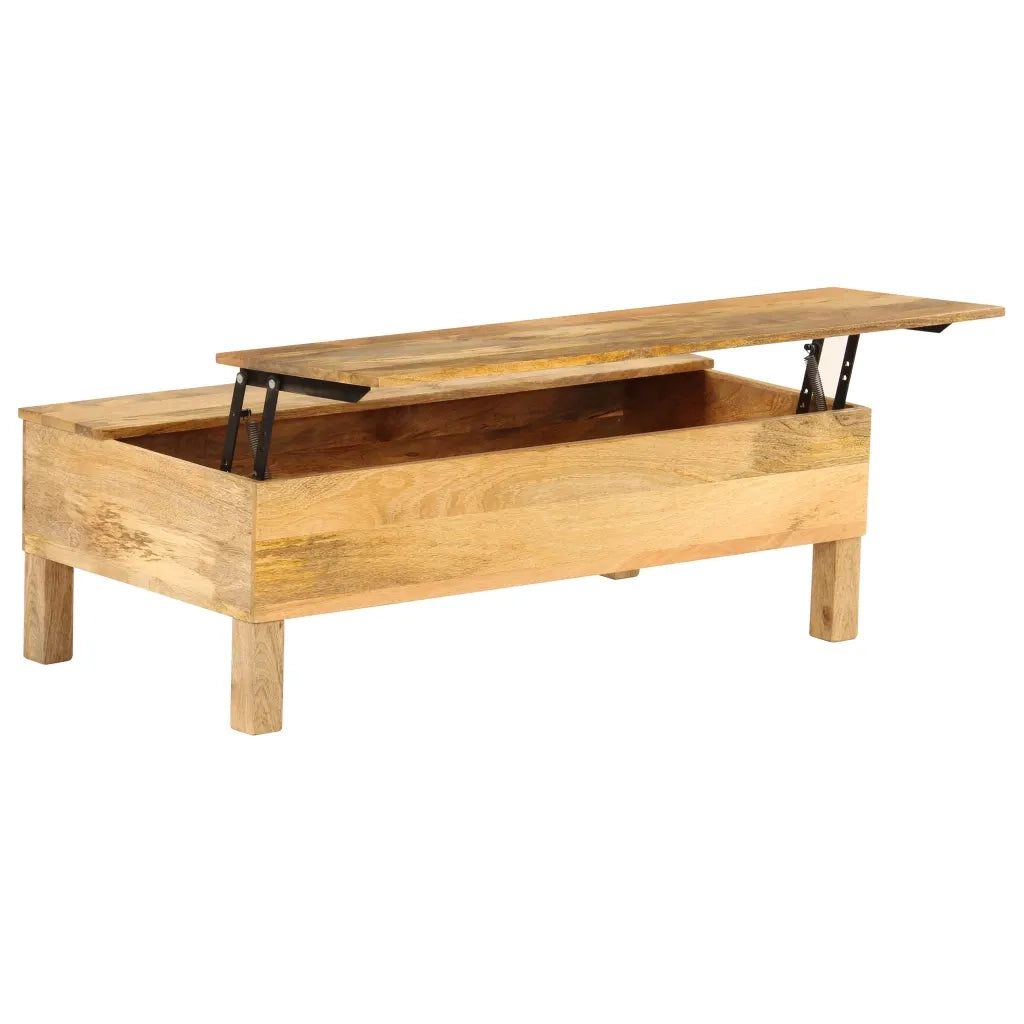 Tavolino da CaffÃ¨ in Legno Massello di Mango 110x55x35 cm cod mxl 14592