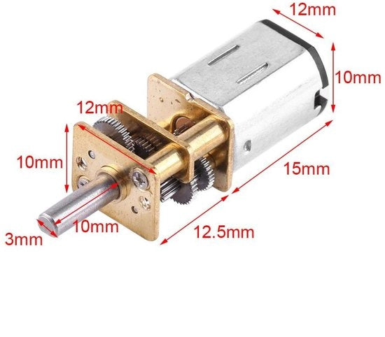 Motore riduttore elettrico miniaturizzato - 6V - 10RPM - Asse 3mm - Ideale per robotica e progetti DIY - Compattato e efficiente - Micro riduttore - Modello 10RPM