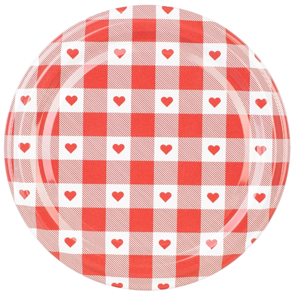 Tappi per barattoli KADAX Fi66 a forma di cuore, chiusura a 4 punti, confezione da 50 pezzi