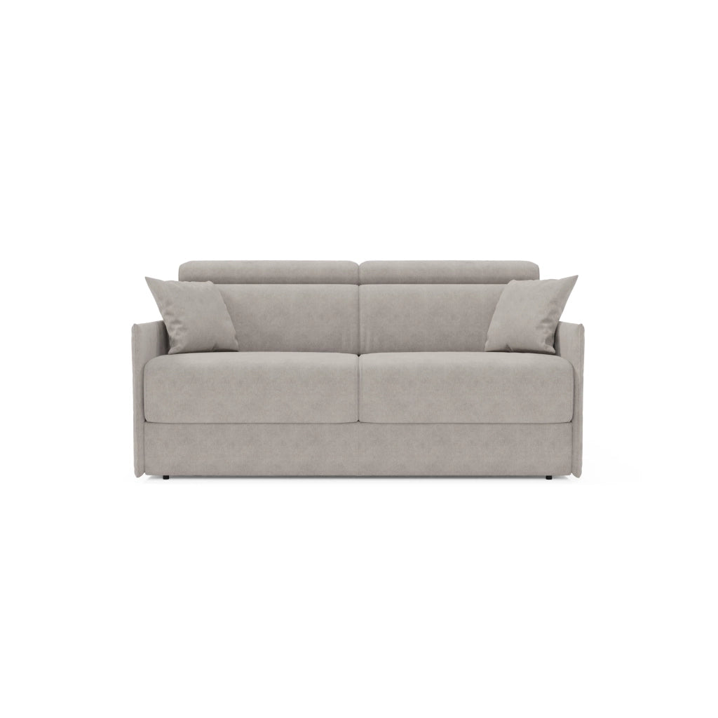 Miryam Divano letto con poggiatesta reclinabili e comfort maxi - design compatto in morbido tessuto smacchiabile T31 189 cm grigio perla