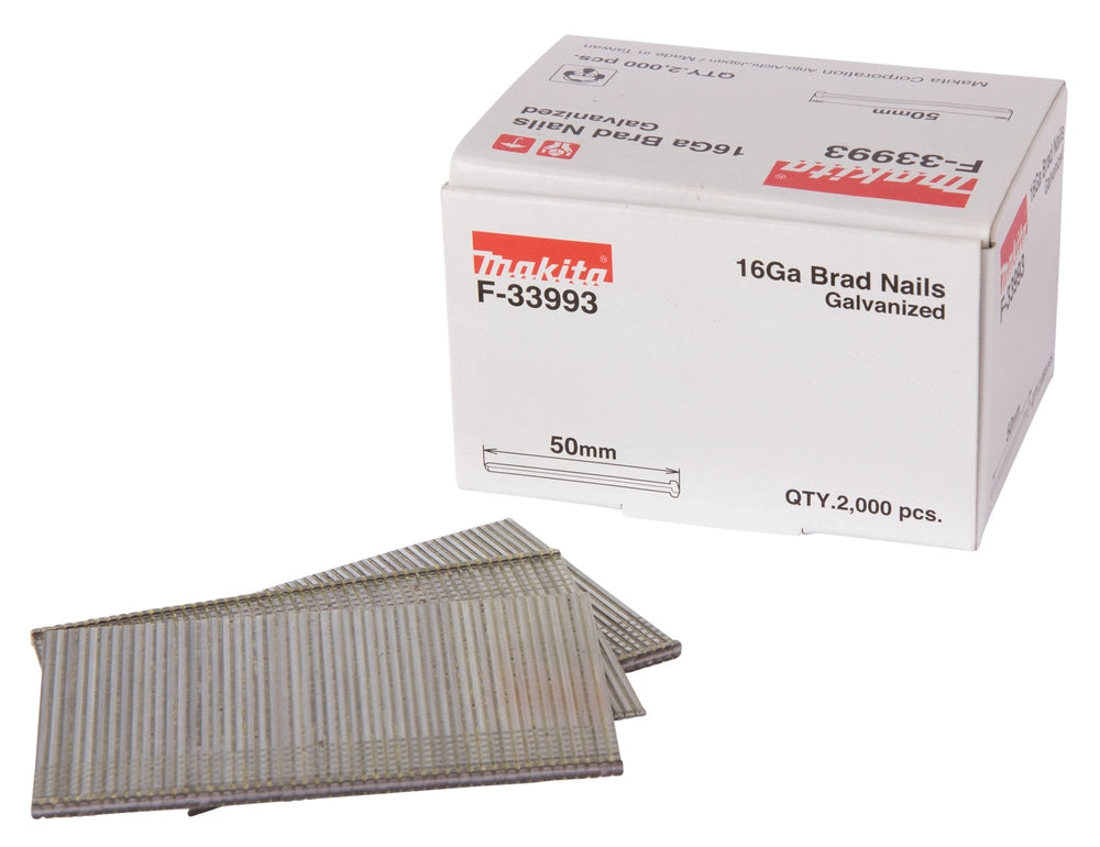 Makita F-33993 – Chiodi Brad 16 GA 50 mm (2000 pezzi) | consumabili per pistole chiodatrici