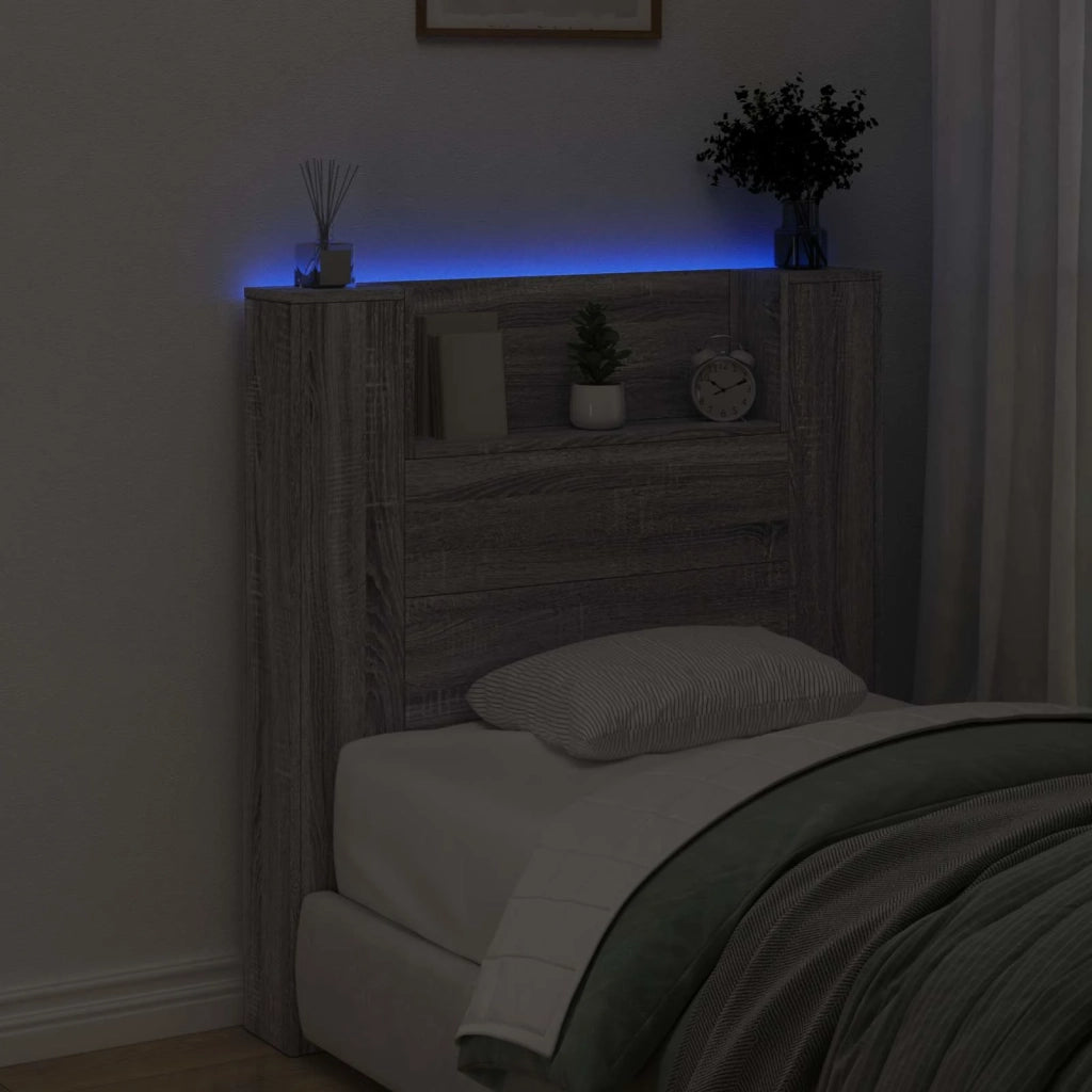 Testiera Letto Sonoma grigio Legno ingegnerizzato
