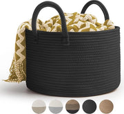 Cesto di Stoccaggio in Cotone 32L - Dimensioni 40x25 CM - Tessuto e Opaco con Maniglia - Ideale per la Conservazione e la Decorazione a Casa