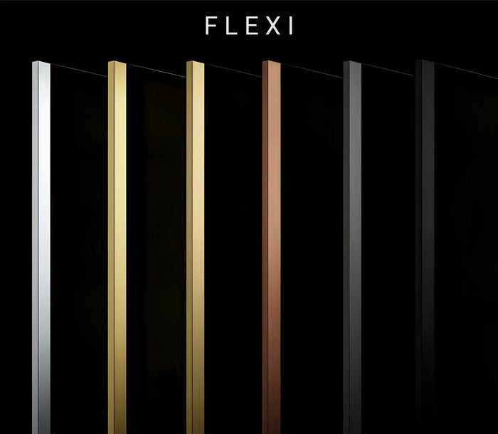 Parete Doccia Rea Flexi Brown / Gold 100