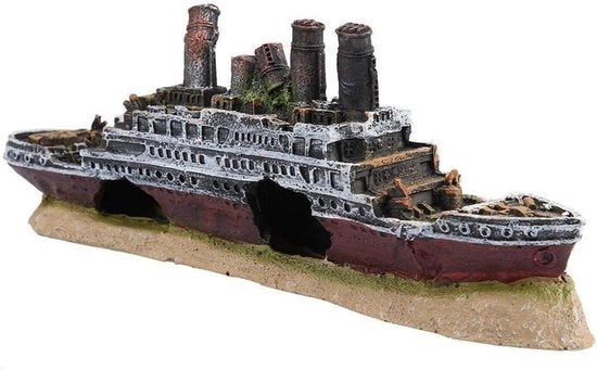 Decorazione per acquario con relitto di Titanic ornamenti perduto