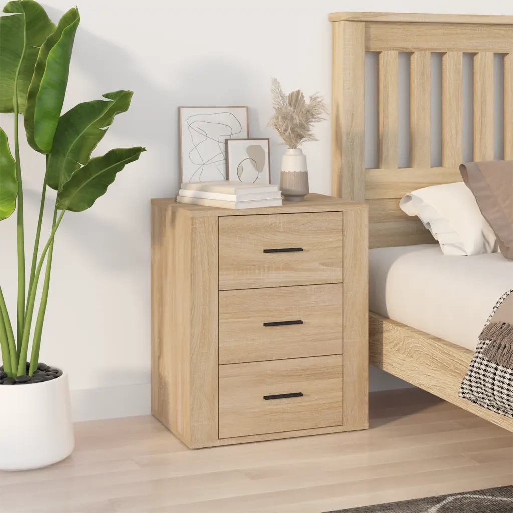 Comodino | Armadio da Notte | Mobiletto da notte Rovere Sonoma 50x36x60 cm in Legno Multistrato