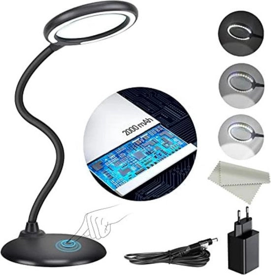 Lampadario a LED - Lampadario con stativo a rotella - Nero