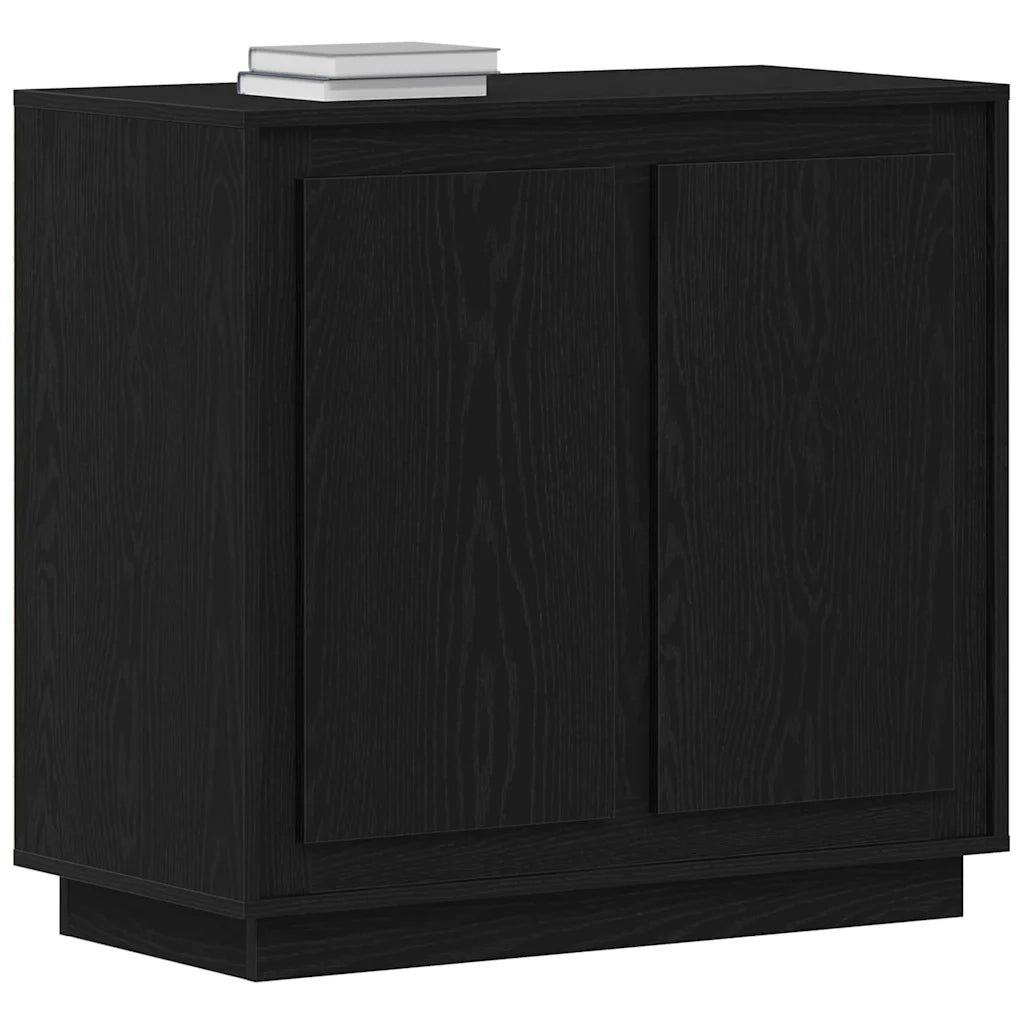 Credenza-Buffet-Armadio da cucina Rovere Nero 80 x 40 x 75 cm Legno multistrato 118909