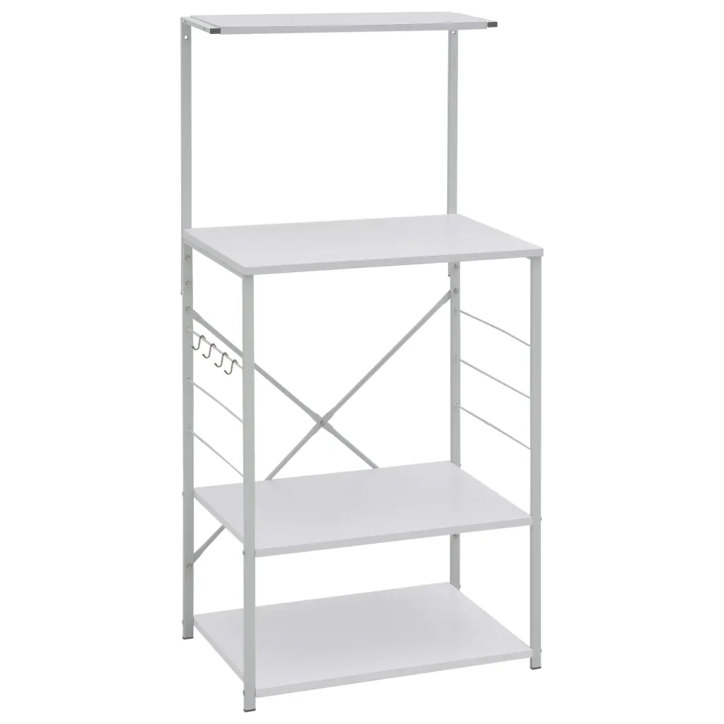 Mobile per Microonde Bianco 60x39,6x123 cm Legno Multistrato CFW2919159