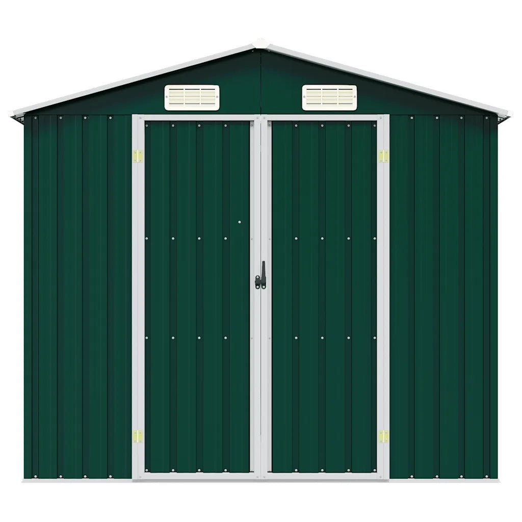 Capanno da Giardino Verde 205x129x183 cm in Acciaio Zincato 46297