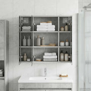 Mobiletto per specchio da bagno Grigio cemento 889154