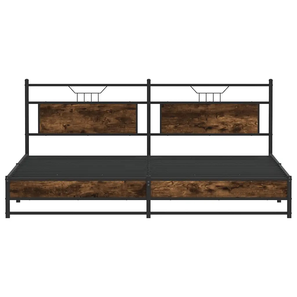Giroletto senza Materaso in Metallo Rovere Fumo 193x201 cm 3325111