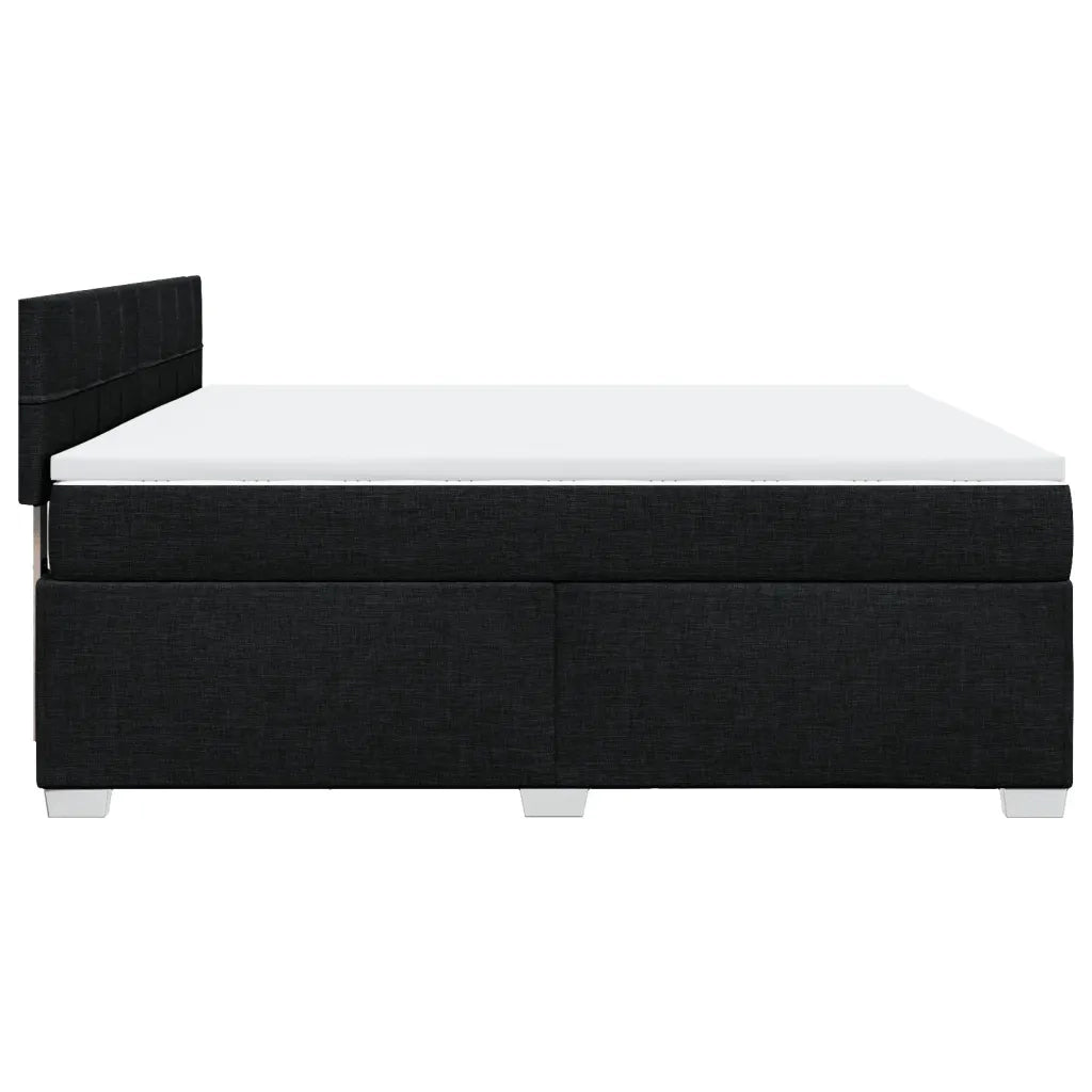 Giroletto a Molle con Materasso Nero 180x200 cm in Tessuto 3285969