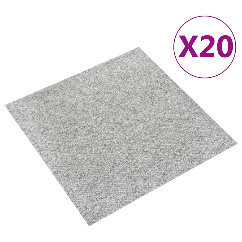 Tappeto 20 pcs Grigio chiaro 50 x 50 cm 100% Polipropilene