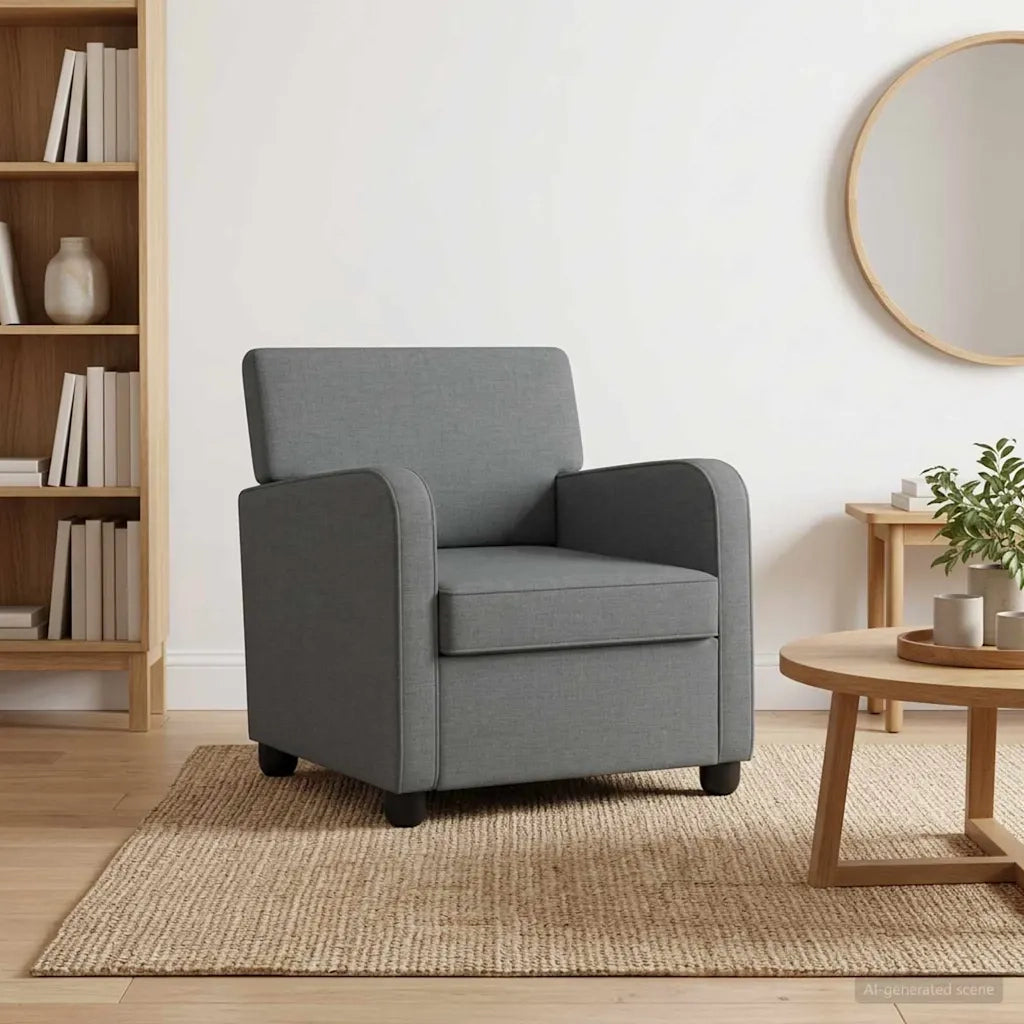 Poltrona Grigio Scuro Tessuto 42043394